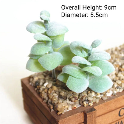 Green Flocking Artificial Succulents Plants Home Garden Decoration Flower Arrangement Bathroom Accessories Planta Artificial