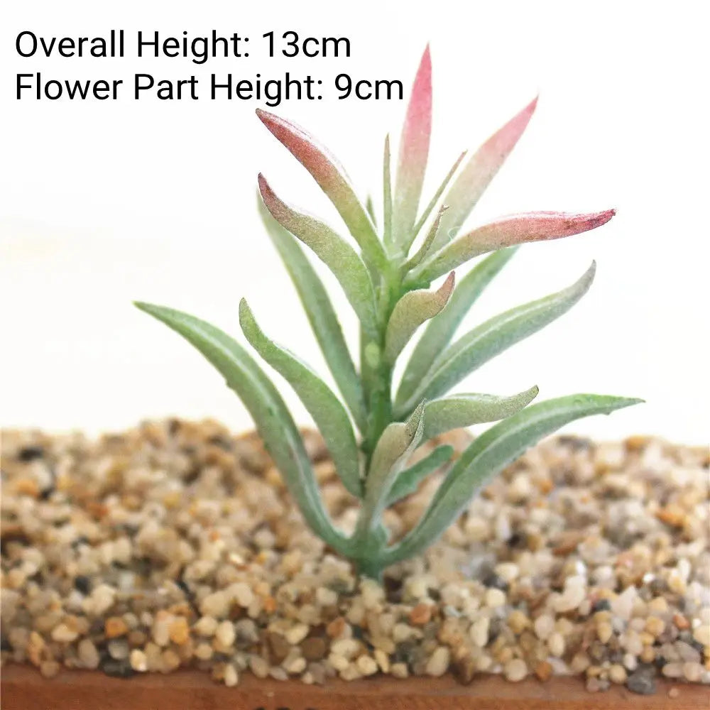 Green Flocking Artificial Succulents Plants Home Garden Decoration Flower Arrangement Bathroom Accessories Planta Artificial