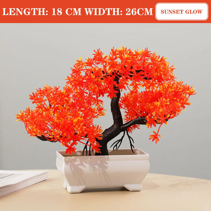 Artificial Plants Bonsai Small Tree Simulation Pot Plants Fake Flowers Table Potted Ornaments for Hotel Garden Home Decor Planta