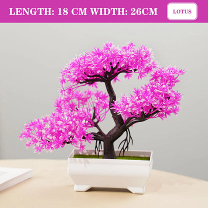 Artificial Plants Bonsai Small Tree Simulation Pot Plants Fake Flowers Table Potted Ornaments for Hotel Garden Home Decor Planta