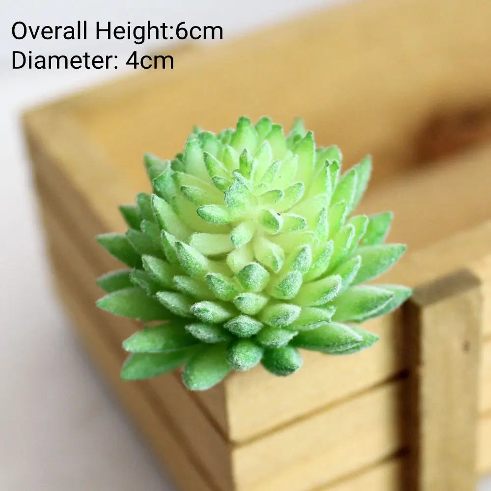 Green Flocking Artificial Succulents Plants Home Garden Decoration Flower Arrangement Bathroom Accessories Planta Artificial