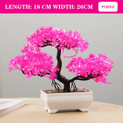 Artificial Plants Bonsai Small Tree Simulation Pot Plants Fake Flowers Table Potted Ornaments for Hotel Garden Home Decor Planta