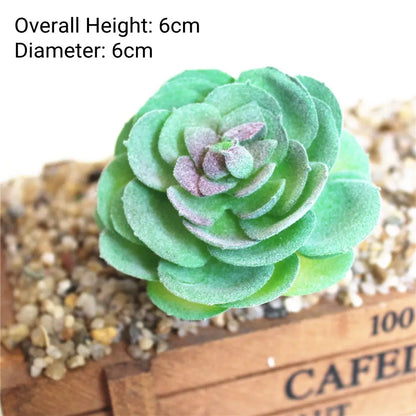 Green Flocking Artificial Succulents Plants Home Garden Decoration Flower Arrangement Bathroom Accessories Planta Artificial