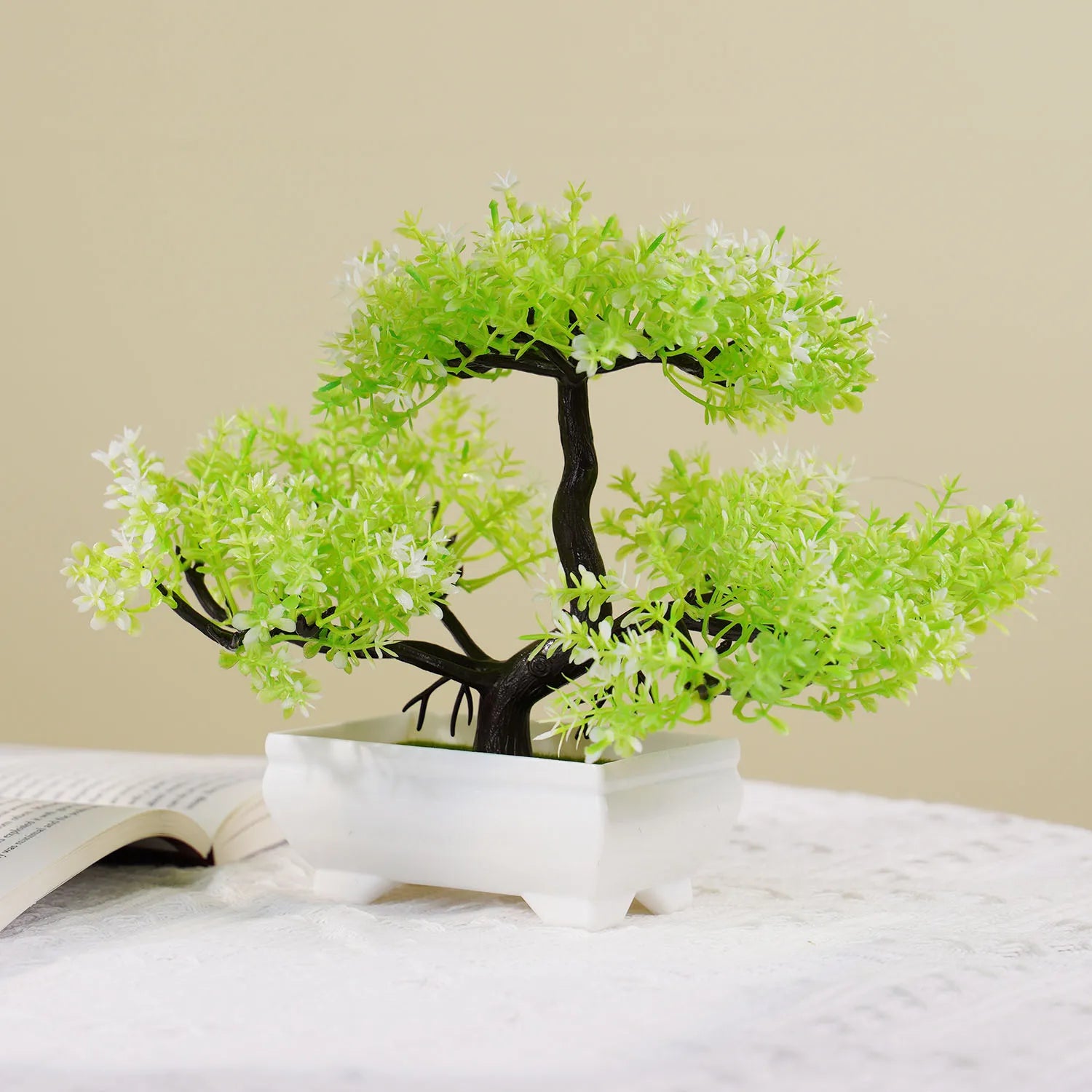 Artificial Plants Bonsai Small Tree Simulation Pot Plants Fake Flowers Table Potted Ornaments for Hotel Garden Home Decor Planta